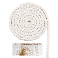 3 x Brand New Qetlavee Cotton Cord Beige Cotton Cord Many Sizes Cotton Rope Cord Rope Boho Decorative Macrame Cord Thick Cotton Rope for DIY Crafts Decoration Garden Balcony House 8 mm x 12 m  - RRP €61.2