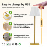 1 x RAW Customer Returns FLORNIA Dimmable LED battery table lamp battery operated with touch switch for indoor and outdoor use IP54 for bedroom, work, bar, restaurant Easter decoration - RRP €35.28