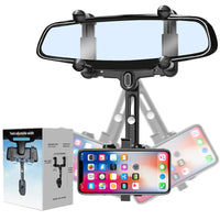 1 x RAW Customer Returns YushengTai Mobile Phone Holder Mirror, 360 Rotatable and Retractable Car Phone Holder Multifunction, Phone Holder for Car Rear View Mirror Works with All Mobile Phones - RRP €10.07