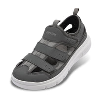 1 x RAW Customer Returns FitVille Diabetic Sandals Men Extra Wide Orthopedic Shoes with Velcro Adjustable Health Shoes Comfortable Rehabilitation Shoes for Seniors Shoes for Swollen Feet,Gray,47 EU,Wide - RRP €66.54