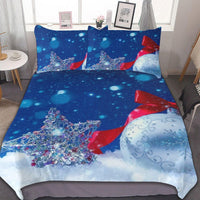 3 x Brand New Christmas bedding set 135x200cm, Santa Claus elk pattern boys and girls Christmas gift microfiber Christmas red duvet cover 135x200 cm with pillowcase 80x80 cm A5, 135x200 80x80cm  - RRP €62.97