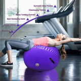 1 x RAW Customer Returns Air Roll Gymnastics Inflatable Gymnastics Training Cylinder Tumbling Roll Air Barrel Yoga Roll with Pump Purple, 120 x 90 cm  - RRP €90.72