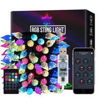 1 x RAW Customer Returns SEZO Color Changing Strawberry Fairy Lights WS2812B IC 10M 50LEDs Waterproof RGB IC Music Sync USB LED Fairy Lights with IR Remote Control for Christmas Festival Party Decoration - RRP €21.17