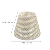 1 x RAW Customer Returns Beaupretty 1Pc Home Simulated Rattan Weaving Desk Lamp E27 Woven Lamp Shade Spider Lampshade for Home Living Room Bedroom - RRP €28.89