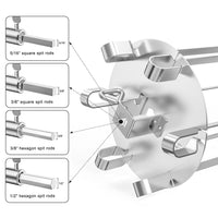 1 x RAW Customer Returns Onlyfire Universal Rotating Grill Spit System Rotisserie Needle Set, fits any grill skewer, 44cm length, 16cm - RRP €52.8