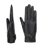 2 x Brand New YISEVEN Women s Lambskin Leather Gloves Touch Screen with Bow Wool Lined Elegant Warm Fleece Fur Heated Lining Winter Driving Work Gift,Black XL - RRP €45.6