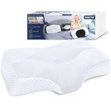 1 x RAW Customer Returns SAHEYER Memory Foam Pillow Neck Pillow Head Pillow, Ergonomic Side Sleeper Pillow Orthopedic Pillow, Neck Support Pillow Anti-Snoring Pillow Sleeping Pillow for Side, Back Stomach Sleepers - RRP €20.16