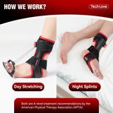 3 x Brand New Tech Love Patented Plantar Fasciitis Night Splint with Ice Pack - Stepless Adjustment, Plantar Fasciitis Relief Splint with Adjustable Size for Achilles Tendonitis Left Foot - RRP €90.72