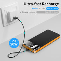 1 x RAW Customer Returns Power Bank 30000, USB C PD20W QC3.0 Power Bank, Fast Charging, 5 Port External Battery, with Digital Display, LED Light, iPhone Power Bank Compatible with Smartphone - RRP €39.59