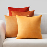 1 x RAW Customer Returns Topfinel cushion cover 50x50 yellow velvet set of 4 cushion covers sofa cushion decorative cushion decorative cushion for sofa bedroom living room fluffy color gradient - RRP €24.19