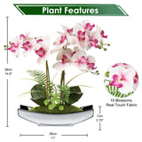 1 x RAW Customer Returns Artificial flowers orchids artificial phalaenopsis bonsai artificial flowers like real in pot artificial flowers decoration for living room bathroom table decoration, height 38CM - RRP €40.94