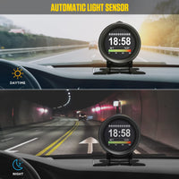 1 x RAW Customer Returns X60 Car HUD Automotive Head Up Display Car OBD2 KMH MPH HUD Multifunctional Digital Meter Alarm Water Speed Car OBD2 Digital Speedometer - RRP €49.31