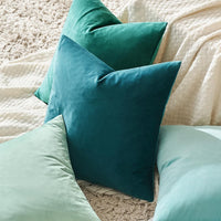 1 x RAW Customer Returns MIULEE set of 2 velvet cushion covers, cushion cover, decorative pillows, couch cushions, sofa cushions, pillowcases, throw pillow covers, decorative cover for bedroom, office, 55 x 55 cm, turquoise - RRP €21.68