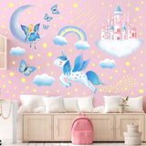 12 x Brand New Unicorn wall sticker luminous stars self-adhesive children s room girls wall sticker unicorn starry sky luminous sticker fluorescent sticker wall decoration for children baby room bedroom living room - RRP €193.56