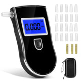 1 x RAW Customer Returns Breathalyzer, Portable Breathalyzer, Police Accurate Breathalyzer with Digital LCD Display, 20 Mouthpieces and 1 Storage Box, Semiconductor Sensor Alcohol Meter with Alarm - RRP €25.99