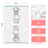 1 x RAW Customer Returns Artoid Mode Mr Mrs Bunnies Easter Kitchen Towels Tea Towels, 42x65 cm Happy Easter Spring Decoration Towels Set of 2 - RRP €13.99