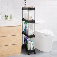 1 x RAW Customer Returns Lifewit 3 Tier Storage Cart, Space Saving Storage Unit, Rolling Cart for Kitchen or Bathroom, 39 x 16 x 70 cm, White - RRP €15.88