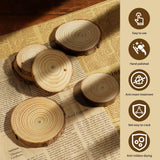 1 x RAW Customer Returns HOTUT wooden discs, 20 pieces wooden log discs 5-6 cm, tree discs without hole with 2 rolls of string, round natural wood disc for DIY crafts, coasters, Christmas decoration - RRP €8.27