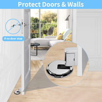 1 x RAW Customer Returns Door stop floor self-adhesive heavy door holder door stopper without drilling height-adjustable door buffer wall protection door stopper with 3M adhesive tape screws door stopper, silver - RRP €20.99