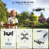 1 x RAW Customer Returns Wipkviey Drone with Camera 1080P, T25 Mini RC Quadcopter with FPV WiFi Transmission, Foldable FPV Drones, Headless Mode, Gravity Control, Gesture Control for Beginners, with 2 Batteries - RRP €40.33