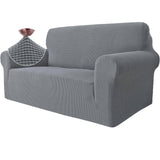 1 x RAW Customer Returns Ystyle stretch sofa cover 2 seater, elastic sofa cover with armrests, jacquard couch cover non-slip, washable sofa cover protector for dogs pets, Gris Claro - RRP €32.56