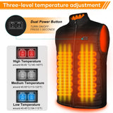 1 x RAW Customer Returns AFUNSO Heated Vest for Men Women, Lightweight Electric Heating Cover Temperature Control Extra Heated Neck Cover for Camping, Skiing, Fishing Battery Not Included -L - RRP €49.14