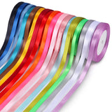 1 x RAW Customer Returns Satin Ribbon, 18 Colors 10mm x 22m Fabric Ribbon for DIY Art Craft, Gift Wrapping, Balloons, Bows, Wedding Decoration 18 Rolls, Polyester  - RRP €13.43