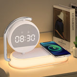 1 x RAW Customer Returns DESGNT LED bedside lamp alarm clock, light alarm clock with 15W wireless charging stations, touch dimmable night light, 3 levels of warm white light, a festive gift for adults and children. - RRP €34.16