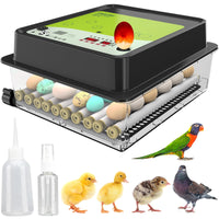 1 x RAW Customer Returns Okk bi OBI-36 incubator for chickens, ducks other birds NEW 2024 fully automatic incubator temperature control humidity display integrated egg tray 5 YEARS PROTECTION - RRP €69.55