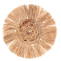 1 x RAW Customer Returns Atmosphera - Set of 3 wall decorations - Raffia D25 cm - Beige - RRP €44.32