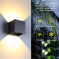 1 x RAW Customer Returns SNADER Smart WiFi LED wall lamp indoor outdoor, 6W RGB color changing, controllable via app voice control, adjustable beam angle wall light, perfect for indoor and outdoor areas, living room, stairs, garden - RRP €32.82