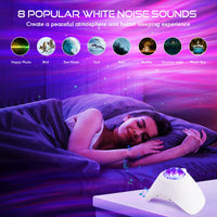 1 x RAW Customer Returns LED starry sky projector children adults, galaxy projector night light, northern lights galaxy projector with Bluetooth speakers and white noise, bedroom ceiling star projector lamp - RRP €30.48