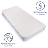 2 x RAW Customer Returns Blumtal Premium Molton mattress protector 140x200cm made of 100 cotton - Oeko-Tex certified mattress topper - breathable mattress protector - mattress pad - RRP €47.96