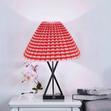 2 x Brand New SOLUSTRE pleated lampshade fabric lampshade textile shade fabric shade lamp cover lamp shade for E27 table lamp wall lights bedside lamp pendant light chandelier red - RRP €39.78