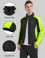 1 x RAW Customer Returns INBIKE Cycling Jacket Men Winter Waterproof Breathable Running Jacket Softshell Jacket Boys Jacket Transition Jacket Spring Autumn Outdoor Bicycle Cycling Green Black 2XL - RRP €49.99