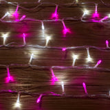 1 x RAW Customer Returns WISD LED fairy lights 13m, 200 pink and white - Christmas lights with timer and EU plug - indoor and outdoor decoration for Christmas tree, balcony, room, garden - RRP €21.99