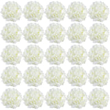 1 x RAW Customer Returns FagusHome 30 pieces artificial hydrangea flower heads 20 cm artificial flower heads with long stems fake flowers in white for decoration - RRP €24.19