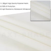 1 x RAW Customer Returns AXT SHADE Awning Waterproof Triangular 5x5x5m Weather Protection Sun Protection PES Polyester with UV Protection for Patio Balcony Garden White - RRP €39.66