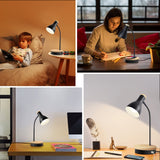 1 x RAW Customer Returns Desk Lamp LED with 9W Wireless Table Lamp Dimmable Table Lamp Adjustable Bedside Lamp USB Charging Port for Charging Smartphone Table Lamp White  - RRP €37.3