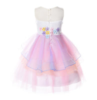 1 x RAW Customer Returns JerrisApparel Unicorn Costume Girl Ruffles Flower Wedding Party Princess Dress 2-3 years, Pink  - RRP €28.99