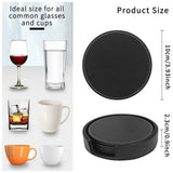 10 x Brand New FYY PU Leather Coasters 5 Pieces , Heat Resistant Coasters for Drinks, Black Diameter 10cm  - RRP €192.0