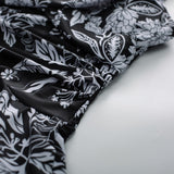 1 x RAW Customer Returns GRACE KARIN Women s One Piece Swimsuit Summer V-Neck Floral Pattern Swimwear One Piece Bathing Suit Black and White Flowers L - RRP €33.56