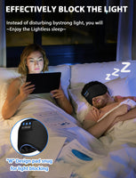 1 x RAW Customer Returns LC-dolida Bluetooth Sleep Mask with Side Sleeping Headphones, Breathable Sleeping Headphones, Built-in Comfortable HD Speakers, Sleep Aids for Adults - RRP €19.32