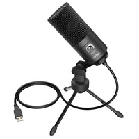 1 x RAW Customer Returns FIFINE USB Microphone PC Gaming, Microphone for MAC PS4 PS5, Podcast Microphone with Stand, Studio Quality Recording Condenser Microphone for Streaming, Studio -Black - RRP €29.99