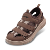 1 x RAW Customer Returns FitVille Diabetic Sandals Men Extra Wide Orthopedic Shoes with Velcro Adjustable Health Shoes Comfortable Rehabilitation Shoes for Seniors Shoes for Swollen Feet, Brown, 43 EU, Wide - RRP €66.54