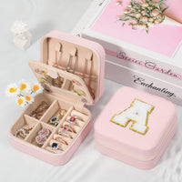 1 x RAW Customer Returns ASHYLE jewelry box, travel jewelry box for girls small, letter jewelry storage jewelry organizer, mini travel jewelry box, birthday women gift - RRP €11.09