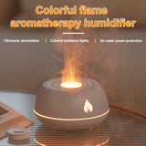 1 x RAW Customer Returns Flame Diffuser, Aroma Diffuser with 7 Colors Flame Effect Light, Humidifier Humidifier Fragrance Diffuser Fragrance Oil Diffuser for Children, Home, Office, Room Fragrance or Yoga - Waterless Automatic Shut-Off - RRP €23.63