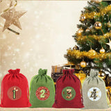 1 x RAW Customer Returns MMDOCO 24 Advent Calendars for Filling, Jute Bags Advent Calendar, Christmas Decoration Bags, Advent Calendar Numbers Stickers, Clips, Rope Light Green, Red, Wine Red, Army Green  - RRP €14.9