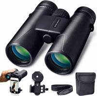 1 x RAW Customer Returns 10x42 Slokey Binoculars Professional, Lightweight, Compact and Waterproof, with Bak 4 and FMC Diagonal Prism. Ideal for adults and children for bird watching, hiking, astronomy, - RRP €64.77