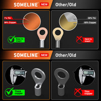 1 x RAW Customer Returns SOMELINE DIN series ring cable lug set - crimp cable lugs - uninsulated for cables 0.34-10mm - M3 M4 M5 M6 M8 M10 - cable lugs - tubular cable lugs - ring cable lugs - suitable for 16S crimping pliers - RRP €14.11